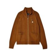 Rassvet Zippad Cardigan Stickad i Brun Brown, Herr