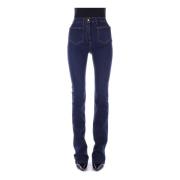 Elisabetta Franchi Blå Skinny Jeans med Dragkedja Blue, Dam