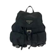 Prada Vintage Pre-owned Canvas ryggsckar Black, Dam