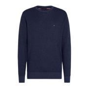 Tommy Hilfiger Pima ORG Cotton Cash Sweater 2 Tone Blue, Herr