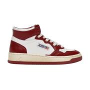 Autry Dam Mid Medalist Sneakers Red, Dam