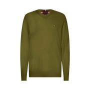 Tommy Hilfiger Cashmere V Neck Sweatshirt Green, Herr