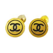 Chanel Vintage Pre-owned Metall rhngen Yellow, Dam