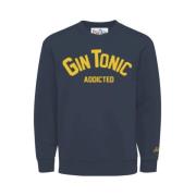 MC2 Saint Barth Bomull Gin Tonic Addicted Herr Sweatshirt Blue, Herr