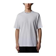 The North Face Räfflad rund hals logotyp T-shirt White, Herr