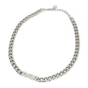 Dior Vintage Pre-owned Metall halsband Gray, Dam