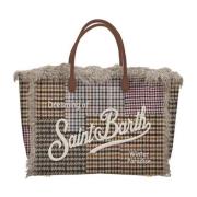 MC2 Saint Barth Houndstooth Mini Vanity Handväska Brown, Dam