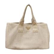 Prada Vintage Pre-owned Canvas prada-vskor Beige, Dam