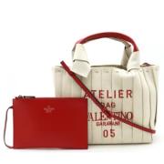 Valentino Vintage Pre-owned Canvas totevskor Red, Dam