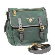 Prada Vintage Pre-owned Nylon prada-vskor Green, Dam