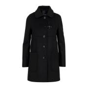 Fay Urban Coat Svart Ull Kashmir Blandning Black, Dam