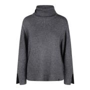 Herno Ullblandning Turtleneck Sweater Fw24 Gray, Dam