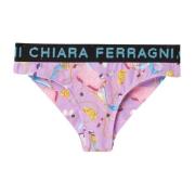 Chiara Ferragni Collection Mönstrade Bomulls Brazilian Briefs Rosa Pin...