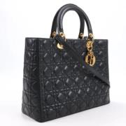 Dior Vintage Pre-owned Laeder handvskor Black, Dam