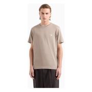 Emporio Armani Beige T-shirt med subtilt logotypaccent Beige, Herr