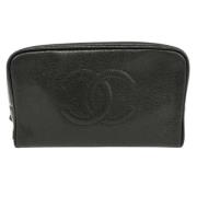 Chanel Vintage Pre-owned Laeder kuvertvskor Black, Dam