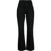 Rag & Bone Svart High-Rise Straight Jeans Black, Dam