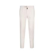 Hugo Boss Vita Tapered Ullbyxor med Ribbning White, Herr