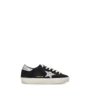 Golden Goose Svart Mocka Läder Glitter Stjärna Sneakers Black, Dam