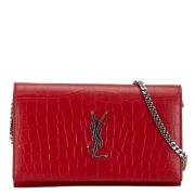 Yves Saint Laurent Vintage Pre-owned Laeder axelremsvskor Red, Dam