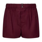 Brioni Lyxiga Bordeaux Bomullsboxershorts Red, Herr