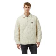 Tommy Hilfiger Quiltad Beige Shacket Jacka Beige, Herr