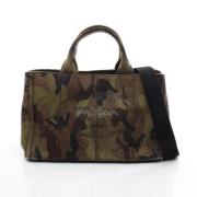 Prada Vintage Pre-owned Canvas prada-vskor Brown, Dam