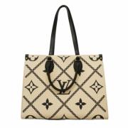 Louis Vuitton Vintage Pre-owned Laeder totevskor Beige, Dam