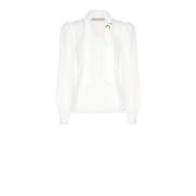 Rinascimento Georgette blus med bandkaskader White, Dam