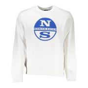 North Sails Vit Långärmad Sweatshirt med Tryck White, Herr