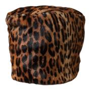 Dolce & Gabbana Leopard Hinkhatt Brun Läder Brown, Dam