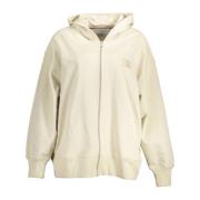 Calvin Klein Beige Hoodie med Dragkedja för Kvinnor Beige, Dam