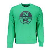 North Sails Grön sweatshirt med långa ärmar och tryck Green, Herr