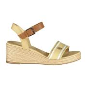 Tommy Hilfiger Beige Sandal med Fotledsrem och Kontrastdetaljer Beige,...