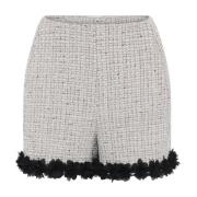 Bruuns Bazaar Grå Rutiga Shorts Knickers Fumewortbbnadinus Gray, Dam