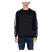 Moschino Herr Sweatshirt Höst/Vinter Kollektion Bomull Black, Herr