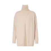 Max Mara Angelo Sweater med hög hals detalj Beige, Dam