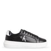 Calvin Klein Läder Chunky Cupsole Sneakers Black, Dam