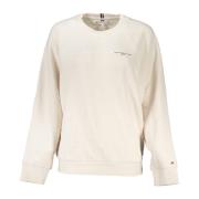 Tommy Hilfiger Beige Sweatshirt med Logo Beige, Dam