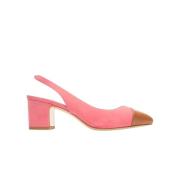 Scarosso Rosa Mocka Blockklack Slingback Pumps Multicolor, Dam