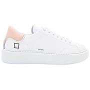 D.a.t.e. Vit Rosa Sneakers Sfera Basic Modell White, Dam