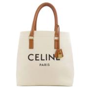 Celine Vintage Pre-owned Canvas celine-vskor White, Dam