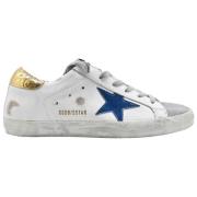 Golden Goose Superstar White Blue Star Sneakers White, Dam