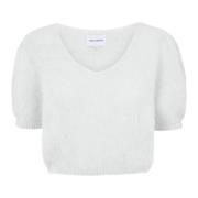 American Dreams Vit Lolanda Pullover Tröja White, Dam