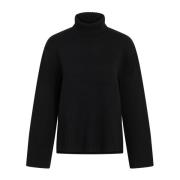 Heartmade Lyxig Cashmere Blandning Svart Stickat Plagg Black, Dam