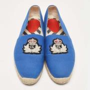 Christian Louboutin Pre-owned Pre-owned Canvas lgskor Blue, Herr