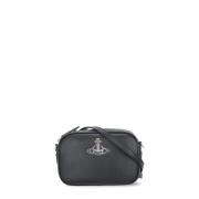 Vivienne Westwood Svart Axelväska med Orb Logo Black, Dam