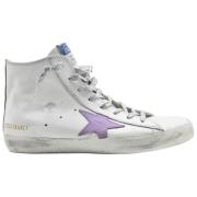 Golden Goose Vit Fuxia Sneakers Francy Stil White, Dam