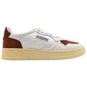 Autry Låga Mocka Läder Sneakers Vit/Brun Multicolor, Herr