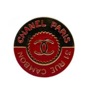 Chanel Vintage Pre-owned Metall broscher Red, Dam